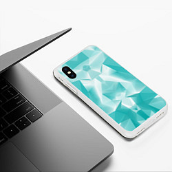 Чехол iPhone XS Max матовый Геометрическая Абстракция, цвет: 3D-белый — фото 2