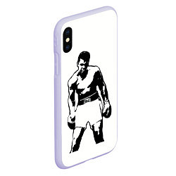Чехол iPhone XS Max матовый The Greatest Muhammad Ali, цвет: 3D-светло-сиреневый — фото 2