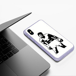 Чехол iPhone XS Max матовый The Greatest Muhammad Ali, цвет: 3D-светло-сиреневый — фото 2