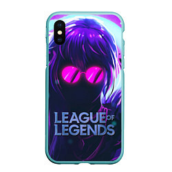 Чехол iPhone XS Max матовый Evelynn LOL, цвет: 3D-мятный