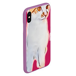 Чехол iPhone XS Max матовый The shusha cat, цвет: 3D-фиолетовый — фото 2