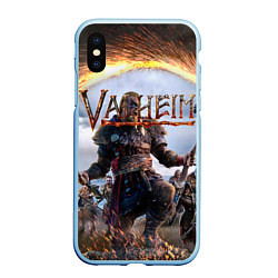 Чехол iPhone XS Max матовый Valheim, цвет: 3D-голубой