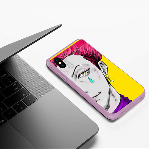 Чехол iPhone XS Max матовый Hunter x Hunter Хисока / 3D-Сиреневый – фото 3