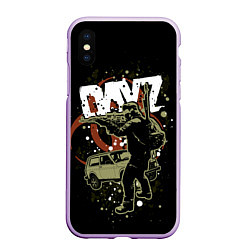 Чехол iPhone XS Max матовый DayZ, цвет: 3D-сиреневый