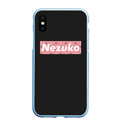 Чехол iPhone XS Max матовый NEZUKO НЕЗУКО КАМАДО, цвет: 3D-голубой