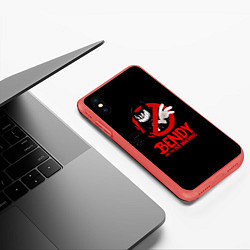 Чехол iPhone XS Max матовый Чернильный Бенди, цвет: 3D-красный — фото 2