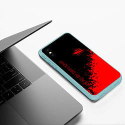 Чехол iPhone XS Max матовый Dead by Daylight, цвет: 3D-мятный — фото 2