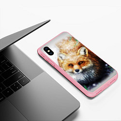 Чехол iPhone XS Max матовый Лиса, цвет: 3D-баблгам — фото 2