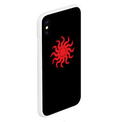 Чехол iPhone XS Max матовый Солнце Славянский символ, цвет: 3D-белый — фото 2