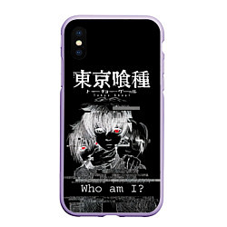 Чехол iPhone XS Max матовый Who am I? Tokyo Ghoul, цвет: 3D-светло-сиреневый