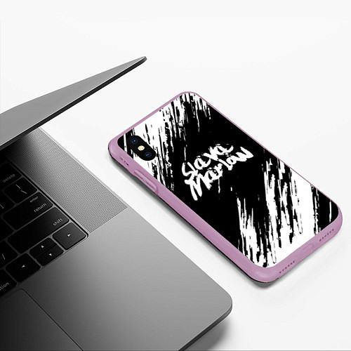 Чехол iPhone XS Max матовый SLAVA MARLOW СЛАВА МАРЛОУ / 3D-Сиреневый – фото 3
