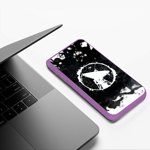 Чехол iPhone XS Max матовый ГРОТ / 3D-Фиолетовый – фото 3