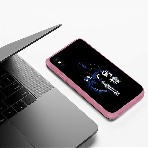 Чехол iPhone XS Max матовый ЕВАНГЕЛИОН EVANGELION / 3D-Малиновый – фото 3