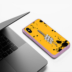 Чехол iPhone XS Max матовый Война никогда не меняется, цвет: 3D-сиреневый — фото 2