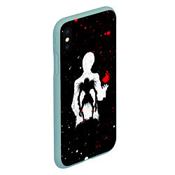 Чехол iPhone XS Max матовый DEATH NOTE ТЕТРАДЬ СМЕРТИ, цвет: 3D-мятный — фото 2