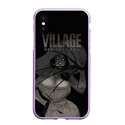 Чехол iPhone XS Max матовый VILLAGE resident evil, цвет: 3D-сиреневый