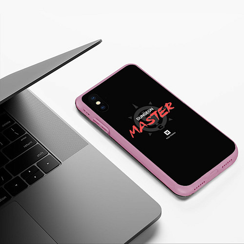 Чехол iPhone XS Max матовый Dungeon Master / 3D-Розовый – фото 3