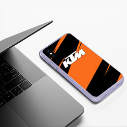 Чехол iPhone XS Max матовый KTM КТМ, цвет: 3D-светло-сиреневый — фото 2