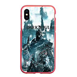 Чехол iPhone XS Max матовый Dark Souls, цвет: 3D-красный