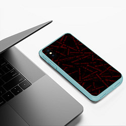 Чехол iPhone XS Max матовый Cannibal Corpse Songs Труп Каннибала Песни Z, цвет: 3D-мятный — фото 2