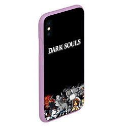 Чехол iPhone XS Max матовый 8bit Dark Souls, цвет: 3D-сиреневый — фото 2