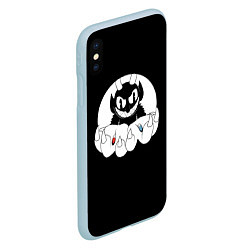 Чехол iPhone XS Max матовый CUPHEAD THE MATRIX, цвет: 3D-голубой — фото 2