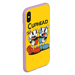 Чехол iPhone XS Max матовый CUPHEAD, цвет: 3D-сиреневый — фото 2