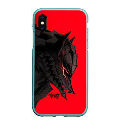 Чехол iPhone XS Max матовый BERSERK БЕРСЕРК, цвет: 3D-мятный