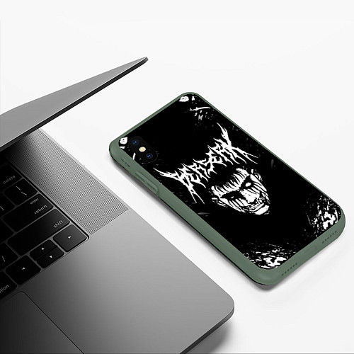 Чехол iPhone XS Max матовый BERSERK БЕРСЕРК / 3D-Темно-зеленый – фото 3