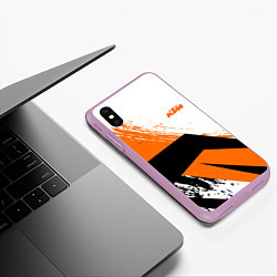 Чехол iPhone XS Max матовый KTM КТМ Z, цвет: 3D-сиреневый — фото 2