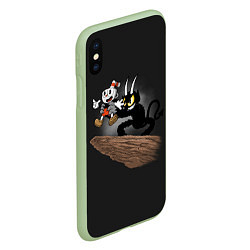 Чехол iPhone XS Max матовый CUPHEAD, цвет: 3D-салатовый — фото 2