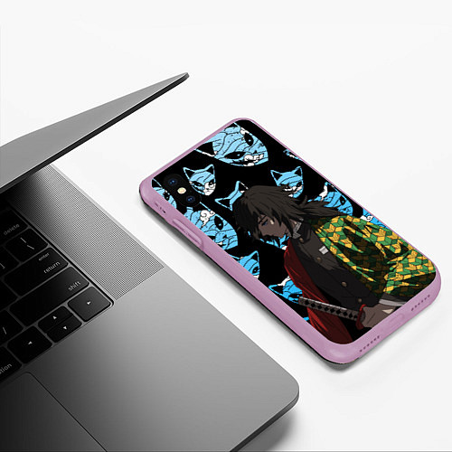 Чехол iPhone XS Max матовый ГИО ТОМИОКА КЛИНОК / 3D-Сиреневый – фото 3