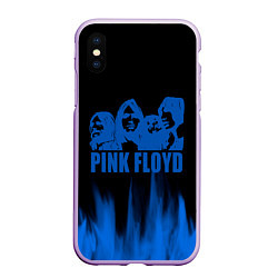 Чехол iPhone XS Max матовый Pink rloyd, цвет: 3D-сиреневый