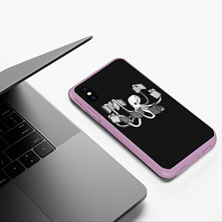 Чехол iPhone XS Max матовый Octopus Book, цвет: 3D-сиреневый — фото 2