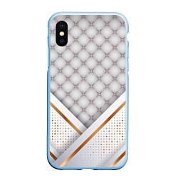 Чехол iPhone XS Max матовый Luxury white & Gold, цвет: 3D-голубой