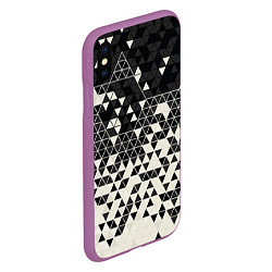 Чехол iPhone XS Max матовый Абстракция, цвет: 3D-фиолетовый — фото 2
