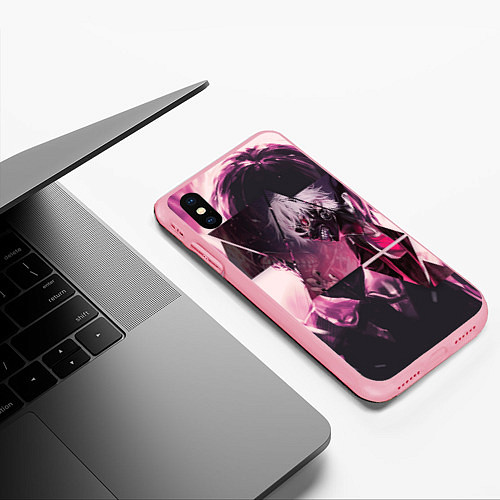 Чехол iPhone XS Max матовый Одноглазый король Канеки / 3D-Баблгам – фото 3