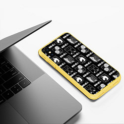 Чехол iPhone XS Max матовый АТАКА ТИТАНОВ ОРГАНИЗАЦИИ УЗОР, цвет: 3D-желтый — фото 2