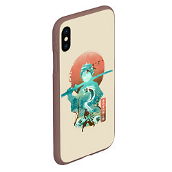 Чехол iPhone XS Max матовый Demon Slayer Tanjiro, цвет: 3D-коричневый — фото 2