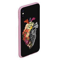 Чехол iPhone XS Max матовый Natural Heart Dual, цвет: 3D-розовый — фото 2