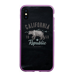 Чехол iPhone XS Max матовый California republic