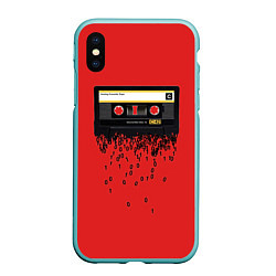 Чехол iPhone XS Max матовый The death of the cassette tape, цвет: 3D-мятный