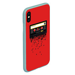 Чехол iPhone XS Max матовый The death of the cassette tape, цвет: 3D-мятный — фото 2