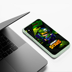 Чехол iPhone XS Max матовый Smuggler Penny камуфляж, цвет: 3D-салатовый — фото 2