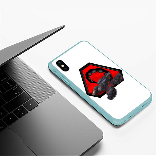 Чехол iPhone XS Max матовый Command&Conquer / 3D-Мятный – фото 3