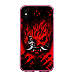 Чехол iPhone XS Max матовый SAMURAI KEANU REEVES RED, цвет: 3D-малиновый
