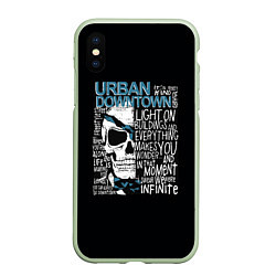 Чехол iPhone XS Max матовый URBAN Downtown, цвет: 3D-салатовый