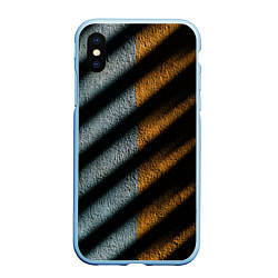 Чехол iPhone XS Max матовый SHADOW, цвет: 3D-голубой