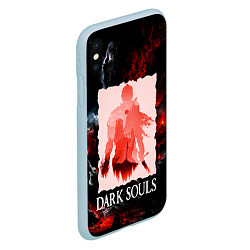 Чехол iPhone XS Max матовый DARKSOULS GAME, цвет: 3D-голубой — фото 2