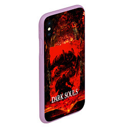 Чехол iPhone XS Max матовый DARK SOULS GAME STORY, цвет: 3D-сиреневый — фото 2